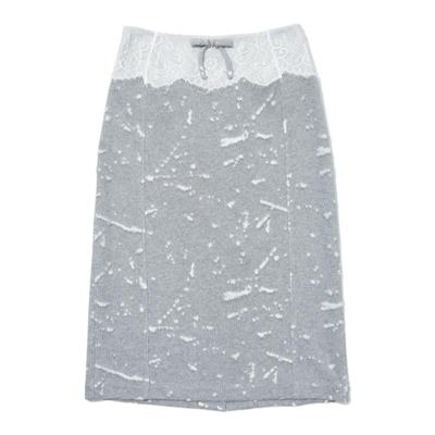 SOLSOL买手店 M1DNOTE 25春夏新品 设计师品牌 蕾丝拼接破洞半裙