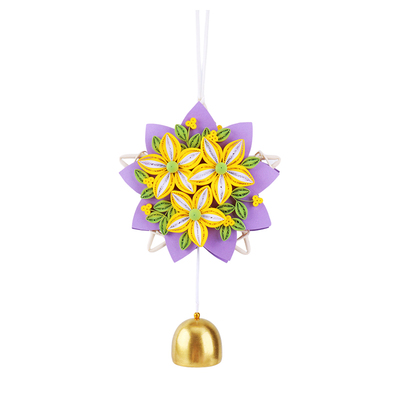 赛卓衍纸花卉风铃挂件装饰手工diy材料包全套工具包学生社团活动课自制创意摆件作品成品礼物送朋友老师