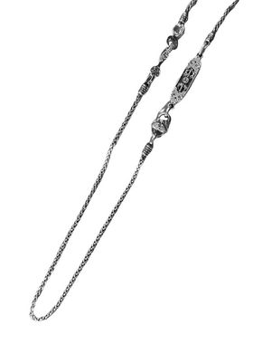 祥云金刚杵貔貅龙骨纯银项链