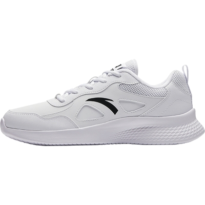 安踏加绒男鞋运动鞋男款2025新款冬季皮面棉鞋跑步鞋保暖白色鞋子