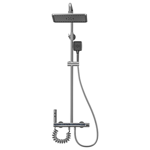 新款全铜淋浴花洒套装冷热恒温白色智能数显高档沐浴器氛围灯家用