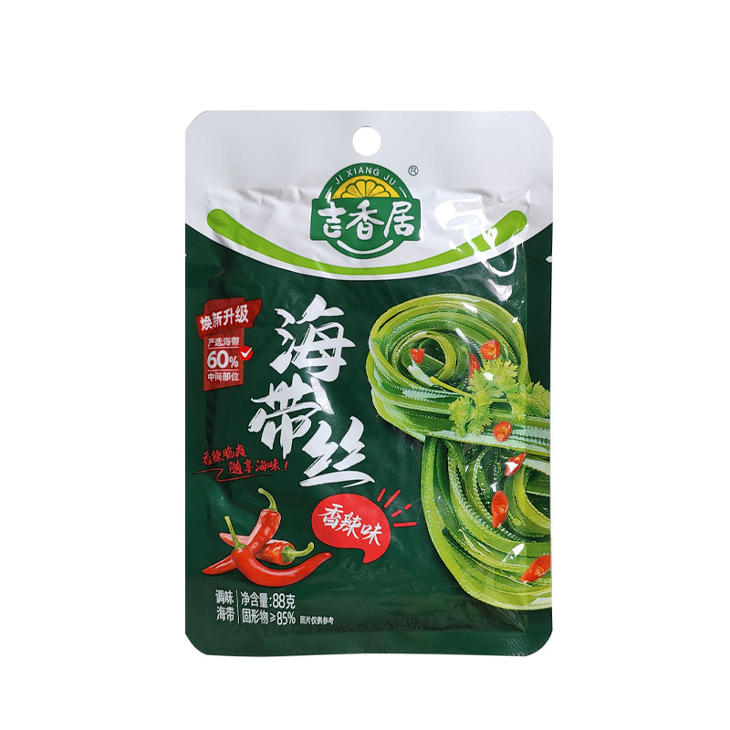 吉香居香辣味海带丝88g/袋开袋即食学生零食小包装裙带早餐下饭菜