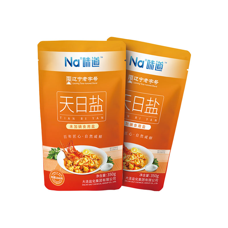 Na味道海湾不加碘食用盐天日盐320g*4袋日料烘培无抗结剂高端盐