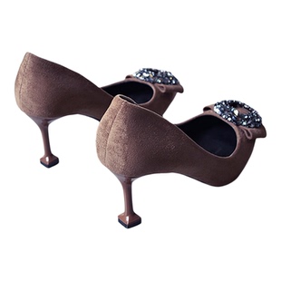 高跟鞋细跟单鞋2026春百搭尖头鞋子女40 41 42 43大码鞋31-33小码