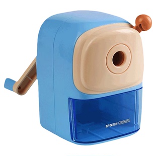 晨光削笔机大口径手摇式卷笔刀小学生专用削笔刀粗杆特粗加粗削笔器钻刨幼儿园儿童男女孩三角大号大孔旋笔刀