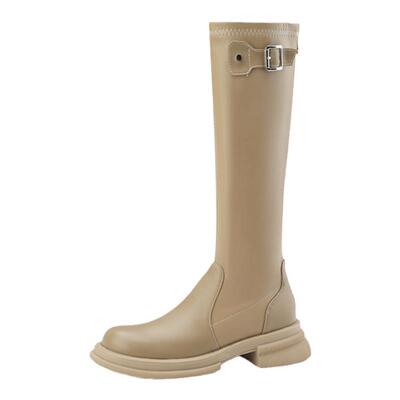 中跟后拉链不过膝长靴3340大小码