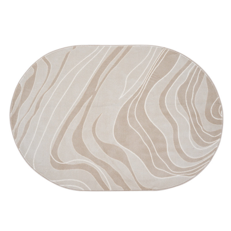 椭圆北欧现代形简约地毯客厅茶几毯地垫床边毯2025新款轻奢卡通