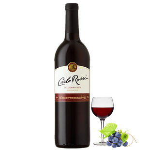 美国加州乐事柔顺红750ML原瓶原装进口红酒半干型葡萄酒加州红