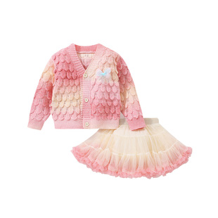 D.Bkyer女童春装套装2026新款tutu裙美人鱼公主衣服宝宝儿童裙子