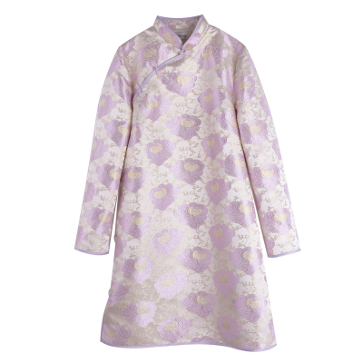 胖mm大码新中式改良旗袍连衣裙