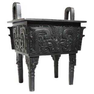 铜鼎摆件 复古仿古青铜器客厅酒柜中式家居摆设乔迁新居开业礼品