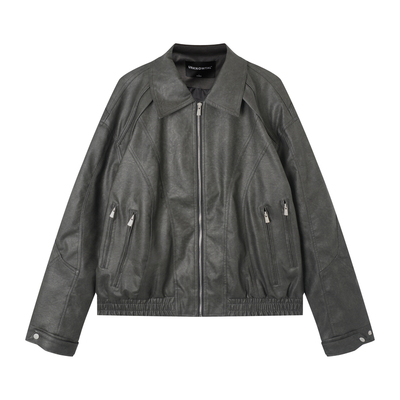 美式复古机车风休闲工装夹克