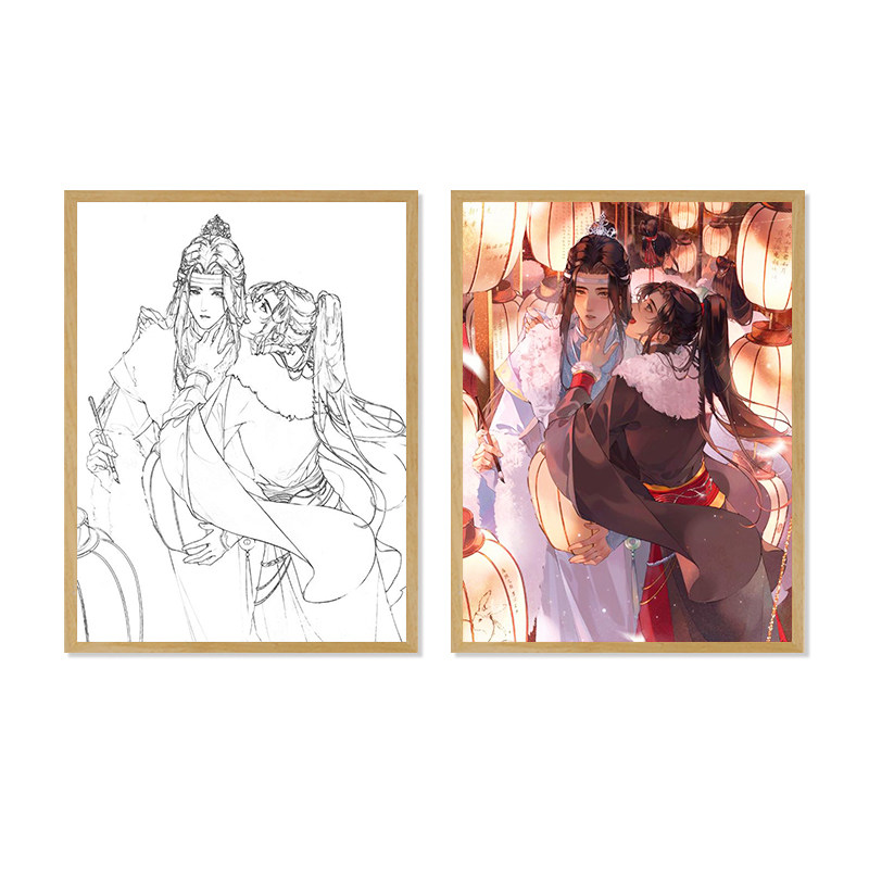 魔道祖师灯光画小夜灯生日礼物