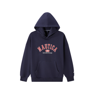 【儿童美式复古】NAUTICA童装 男女童连帽卫衣春秋季宽松外穿