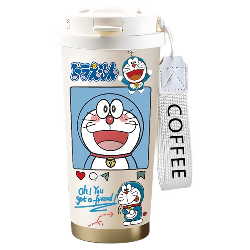高颜值哆啦A梦咖啡奶茶保温杯