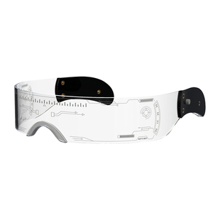 充电款赛博朋克led科幻发光眼镜未来科技感炫酷蹦迪气氛道具墨镜