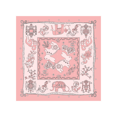 100%桑蚕丝丝巾方巾送女朋友款