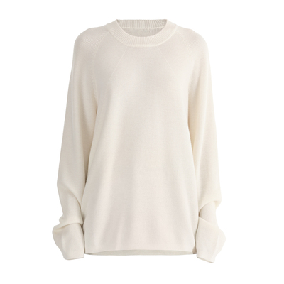 小着LK28白色羊绒羊毛针织衫