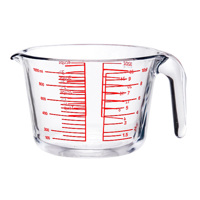 量杯带刻度玻璃耐高温食品级专用打蛋杯厨房家用鸡蛋液过滤杯淘米
