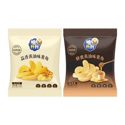 脆升升薯角酥脆芥末蜂蜜黄油味休闲零食20包零食大礼包办公室小吃
