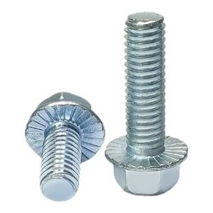 5级镀锌美制法兰螺栓SZLVK工厂直发凹穴外六角带齿美标螺丝3/8-16