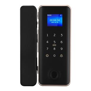 玻璃门指纹锁免开孔有框无框单双门办公室密码锁电子智能锁门禁锁