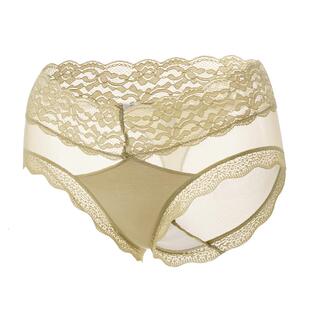 黑色轻奢缎面法式蕾丝内裤女无痕性感女士内裤10A级抑菌纯棉裆