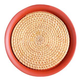 潮州手拉壶承原矿朱泥干泡台茶壶托盘小底座紫砂壶壶托养壶丝瓜垫