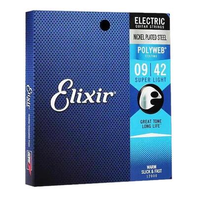 Elixir电吉他弦镀膜伊利克斯琴弦 12052防锈全套装19052 09 010