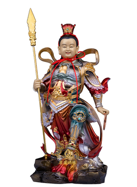 黄铜哪吒踩风火轮神像摆件