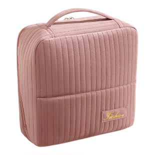 新款大容量化妆包女便携旅行洗漱收纳包多层分隔站立式护肤品包