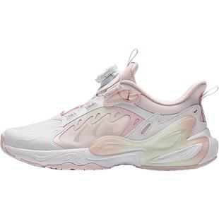 安踏儿童蝶翼纤女童鞋运动鞋透气网面鞋24夏季新款大童纽扣休闲鞋