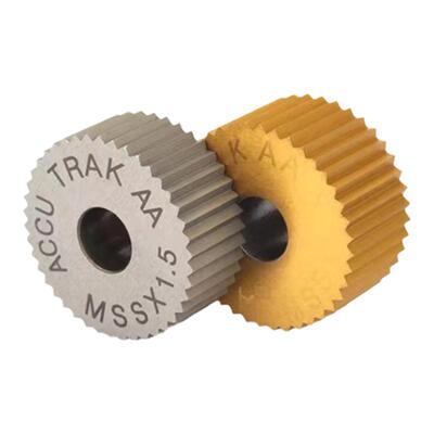 高硬度含钴不锈钢镀钛直纹滚花轮M0.2M0.3M0.4M0.5模数直纹压花刀