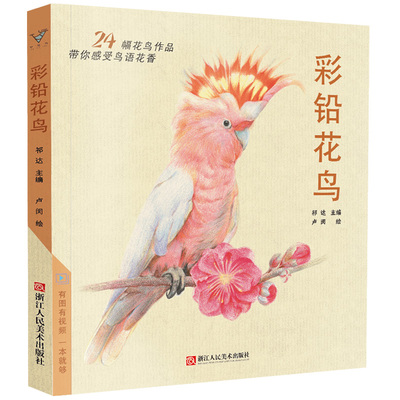 彩铅花鸟 彩色铅笔画画书零基础入门教程教材美术绘画超写实手绘技法绘画动物植物本漫画素描画册临摹范本花之绘教学成人涂色书籍