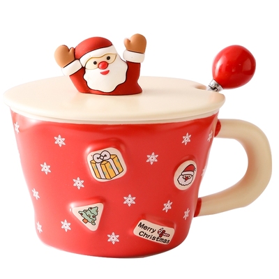 高颜值圣诞节情侣陶瓷杯子伴手礼