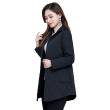 中年女式薄棉衣中长款2020新款衬衫1
