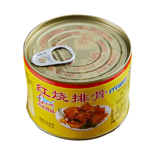 古龙红烧排骨256g*6罐猪肉熟食煮粉泡面配菜速食小吃美食下酒凉菜