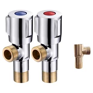 全铜角阀4分加厚冷热加长三角阀阀门开关通用304不锈钢马桶热水器