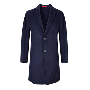 JODOLL乔顿男士商务休闲双面大衣冬季潮流西装领中长款羊毛外套