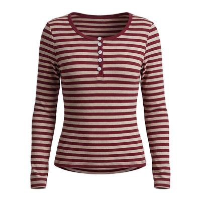 Ames【亨利领U型条纹长袖】