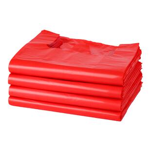 红色塑料袋打包袋手提袋超市购物袋背心马夹袋子塑料一次性方便袋