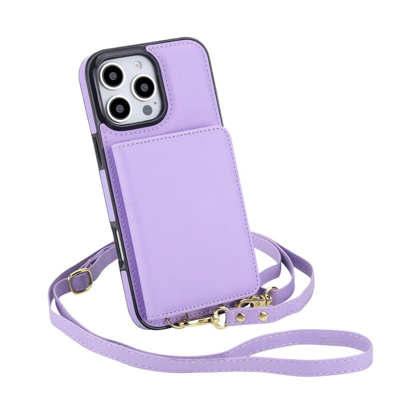 适用苹果18pro max手机壳插卡包iPhone17背带式皮套air斜跨挂脖子女17max挂绳ip17por保护套十七全包防摔17PM