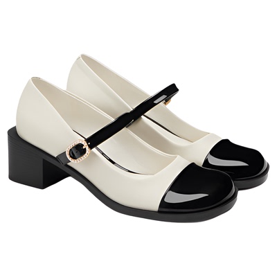 CHARLES&KEITH粗跟玛丽珍鞋