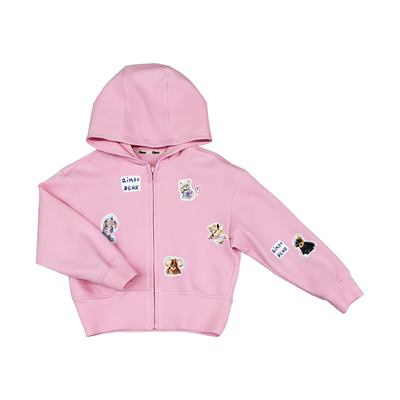 Qimoo淇木26春季商场同款女童卡通印花休闲运动连帽卫衣外套长裤