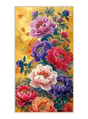姹紫嫣红十字绣花开富贵牡丹花