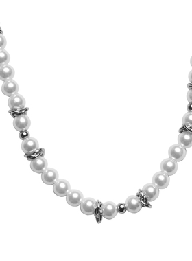 GuangYu荆棘拼接珍珠项链高级感