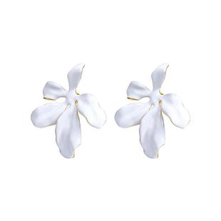 迪丽热巴周也同款daartemis达弥鸢尾花朵耳环女高级