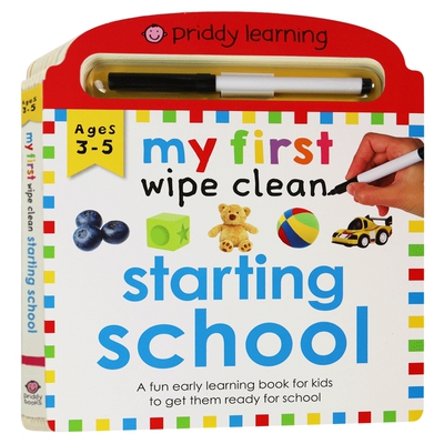 擦擦书 开始上学 英文原版绘本 My First Wipe Clean Starting School 儿童英语单词学习书籍 英文版进口书 Roger Priddy