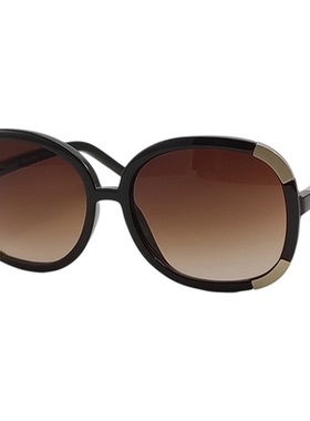 欧美复古圆形女式墨镜太阳镜大框