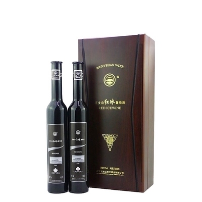 辽宁五女山木盒礼品红冰葡萄酒